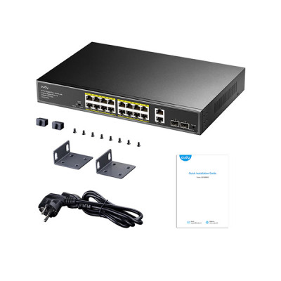 image of Cudy GS1018PS2 16-GbE PoE Switch with 2 Uplink GbE and 2 Uplink SFP with Spec and Price in BDT