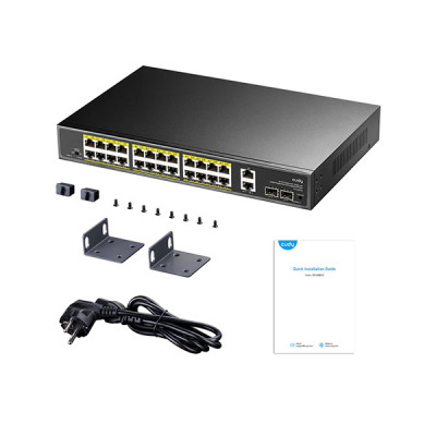 image of Cudy GS1026PS2 24-GbE PoE Switch with 2 Uplink GbE and 2 Uplink SFP with Spec and Price in BDT