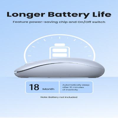 image of UGREEN MU105 (90669) 2.4G Wireless Mouse - Moonlight Gray with Spec and Price in BDT