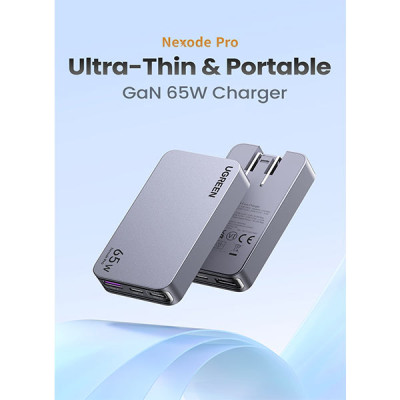 image of Ugreen X753 (15817)  Nexode Pro 65W 3-Port GaN Fast Charger - US with Spec and Price in BDT