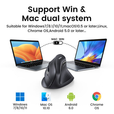 image of Ugreen MU008 (25444) Multi-mode Vertical Mouse with Spec and Price in BDT