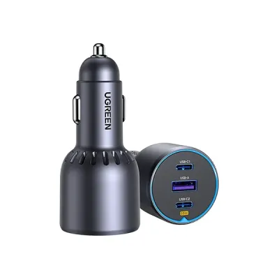 image of UGREEN EC703 (35024) 75W 3-Port Fast Car Charger with Spec and Price in BDT
