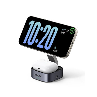 image of Ugreen W526 (35278) 2-in-1 Magnetic Wireless Charger with Spec and Price in BDT