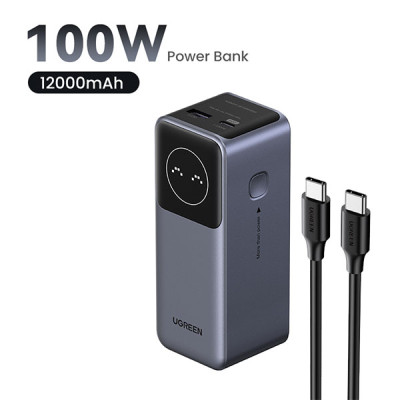 image of Ugreen PB724 (35526B) 12000mAh 100W Fast Charging Power Bank with Spec and Price in BDT