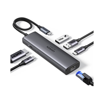 image of Ugreen CM512 (45000) 6-in-1 Multifunctional USB-C Hub with Spec and Price in BDT