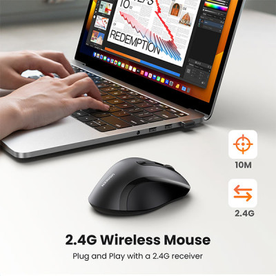 image of Ugreen M511 (45012) Ergonomic Wireless Mouse with Spec and Price in BDT