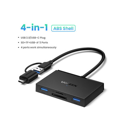 image of Ugreen CM812 (45167) 4-in-1 Multi Function Card Reader with Spec and Price in BDT