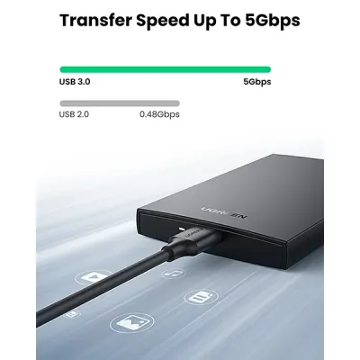 image of UGREEN CM237 (60353) USB 3.0 2.5 Inch Hard Disk Enclosure with Spec and Price in BDT