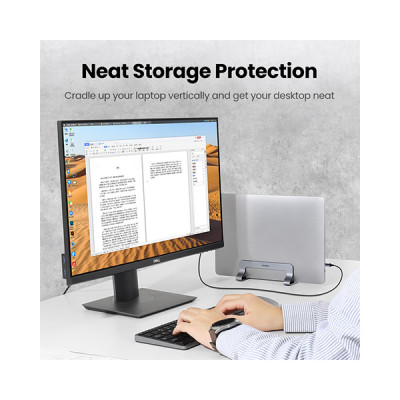 image of UGREEN LP258 (60643) Vertical Dual Slot Laptop Stand with Spec and Price in BDT