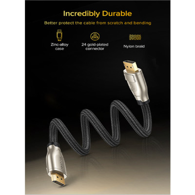 image of UGREEN DP112 (60843) 1.4 DP M/M Round Cable - 2M with Spec and Price in BDT