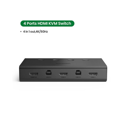 image of Ugreen CM293 (70439) 4-in 1 Out HDMI KVM Switch with Spec and Price in BDT