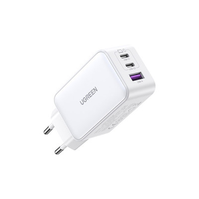 image of UGREEN Nexode CD244 (15334) 65W 3-Port PD GaN Fast Charger - White with Spec and Price in BDT
