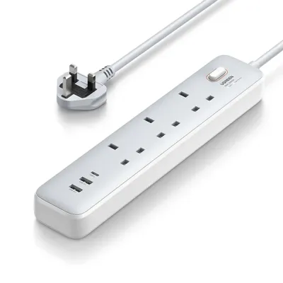 image of UGREEN CD286 (15461) 30W 3 AC Power Strip with Master Switch with Spec and Price in BDT