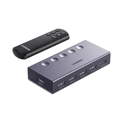 image of UGREEN CM568 (25857) 5 In 1 Out HDMI Switch with Spec and Price in BDT