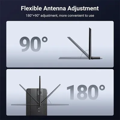 image of UGREEN CM763 (35265) AX900 USB High-Gain Dual Band Wi-Fi Adapter with Spec and Price in BDT
