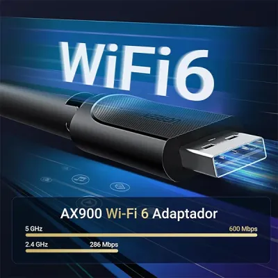 image of UGREEN CM763 (35265) AX900 USB High-Gain Dual Band Wi-Fi Adapter with Spec and Price in BDT