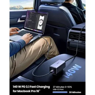 image of UGREEN EC706 (35571) 150W 4-Port GaN Fast Car Charger with Spec and Price in BDT