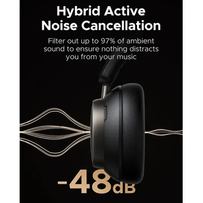 image of UGREEN HP206 (55687) Studio Pro Hybrid ANC Headphone - Black with Spec and Price in BDT