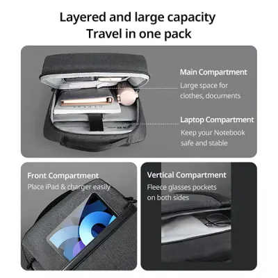 image of UGREEN LP664 (90798) 15.6-inch Laptop Backpack B02 - Grey with Spec and Price in BDT