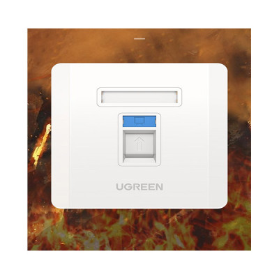 image of UGREEN NW144 (80180) Single-Port Wall Plate with Spec and Price in BDT