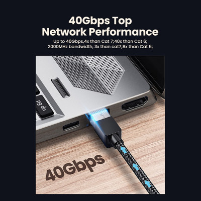 image of UGREEN NW153 (80433) Cat 8 Ethernet Cable - 5M with Spec and Price in BDT