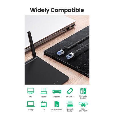 image of UGREEN NW153 (80433) Cat 8 Ethernet Cable - 5M with Spec and Price in BDT