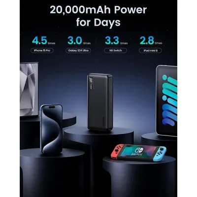 image of UGREEN PB312 (25683) 20000mAh 20W Fast Charging Power Bank with Spec and Price in BDT