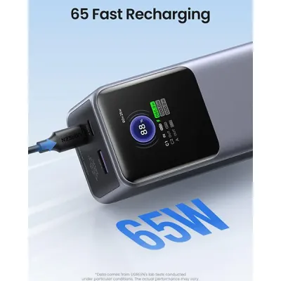 image of UGREEN PB723 (55365B) 130W Power Bank with Built-in Cable with Spec and Price in BDT