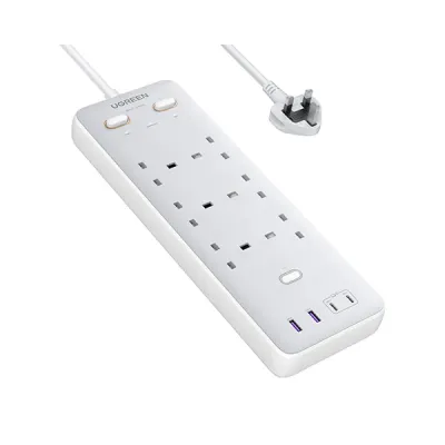 image of UGREEN S551 (35011) 65W 6-Outlet Surge Protector Power Strip with Spec and Price in BDT