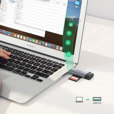 image of UGREEN CM185 (50706) 2-in-1 USB C OTG Card Reader with Spec and Price in BDT