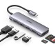 UGREEN CM195 (70411) (6-in-1) USB-C to 2 Ports USB3.0-A Hub + HDMI + TF/SD Hub