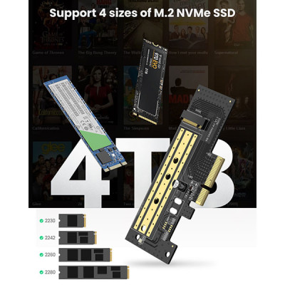 image of UGREEN CM302 (70503) M.2 NVMe to PCIe3.0x4 Express Card Adapter with Spec and Price in BDT