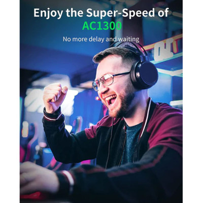 image of UGREEN CM492 (50340) AC1300 Dual Band Wireless USB Adapter with Spec and Price in BDT