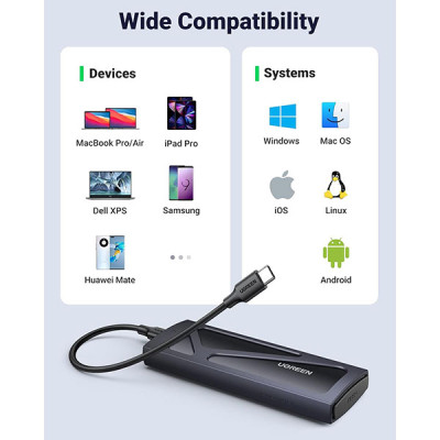 image of UGREEN CM578 (15512) M.2 NVMe SSD Enclosure with Spec and Price in BDT