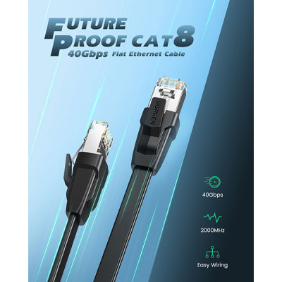 image of UGREEN NW134 (10983) Cat 8 U/FTP Ethernet Cable - 5M with Spec and Price in BDT