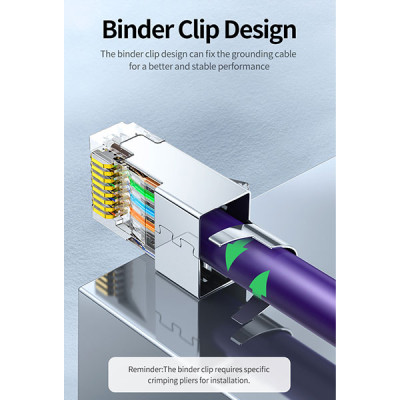 image of UGREEN NW193 (50634) CAT 7 FTP RJ45 Connector - 10 Pack with Spec and Price in BDT