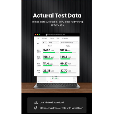 image of UGREEN US221 (50743) USB-C 2.5 Inch Hard Drive Enclosure with Spec and Price in BDT