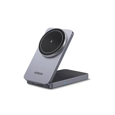 image of UGREEN W528 (45056) 2-in-1 15W Magnetic Wireless Charger with Spec and Price in BDT