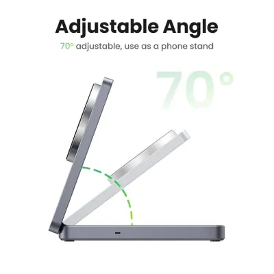 image of UGREEN W706 (45023) 2-in-1 20W Magnetic Wireless Charger with Spec and Price in BDT