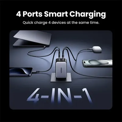 image of UGREEN X559 (35530) Nexode 65W 4-Port GaN Fast Charger - US with Spec and Price in BDT