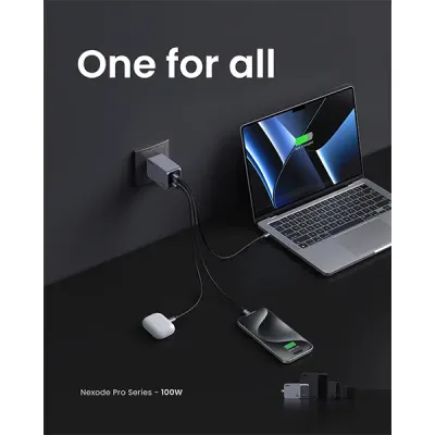image of UGREEN X757 (25873) Nexode Pro 100W 3-Port GaN Fast Charger - US with Spec and Price in BDT