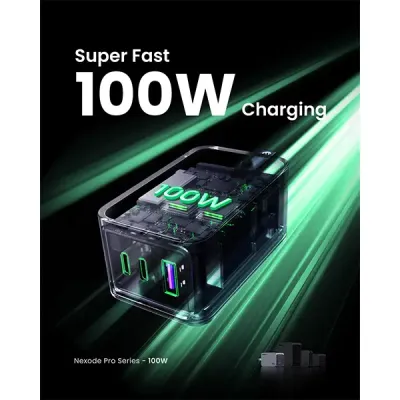 image of UGREEN X757 (25873) Nexode Pro 100W 3-Port GaN Fast Charger - US with Spec and Price in BDT
