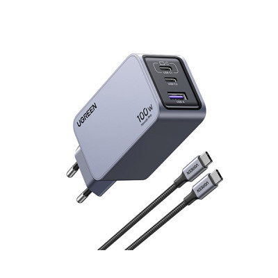 image of UGREEN Nexode Pro X757 (25874) 3-Port 100W GaN Fast Charger Set - EU with Spec and Price in BDT
