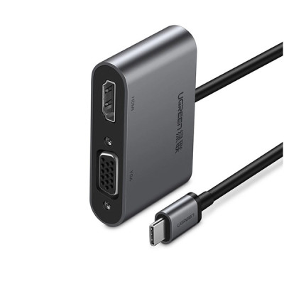 image of UGREEN CM162 (50505) USB-C to HDMI And VGA Adapter with Spec and Price in BDT