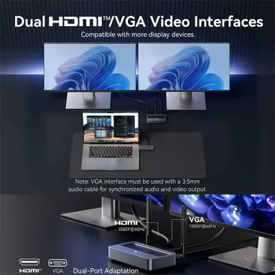 image of Vention ADTH0 Enterprise-Grade Wireless HDMI Transmitter and Receiver with Spec and Price in BDT