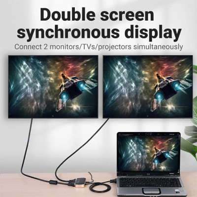 image of VENTION DBCBF 2 In 1 Out VGA Switcher - 1M with Spec and Price in BDT