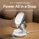 VENTION FGEI0 3-in-1 15W MagSafe Silver Wireless Charger Stand