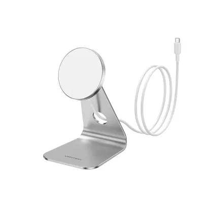 image of VENTION FGHIF 15W Magnetic Wireless Charger Stand with MagSafe with Spec and Price in BDT
