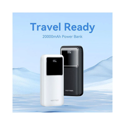 image of VENTION FHLB0 20000mAh 22.5W LED Display Power Bank with Spec and Price in BDT