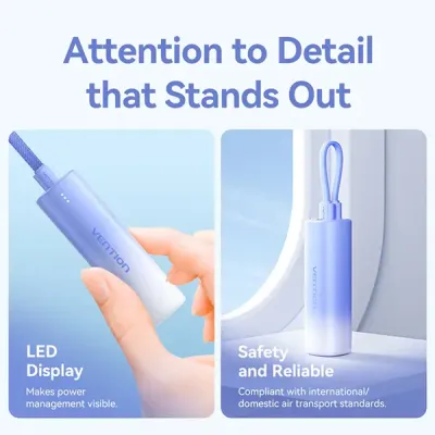 image of VENTION FHWY0 20W 5000mAh Power Bank with Spec and Price in BDT